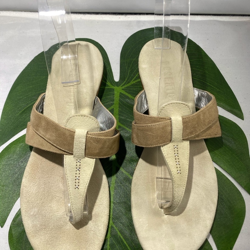 Perserico Tan Suede Silver Sandal